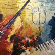 Концерт органа, виолончели и меццо-сопрано фотографии