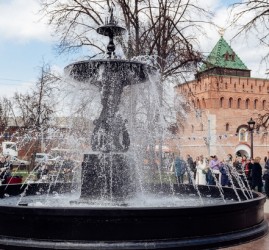 Открытие фонтана на Площади Минина и Пожарского
