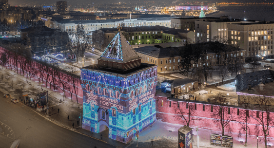 Аудиовизуальное представление на стенах кремля 2023
